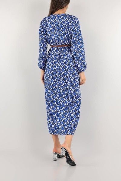 Saks Mavisi Poplin Dokuma Elbise 118979