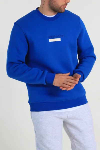 saks-mavisi-relaxed-fit-uc-ip-sardonlu-yazi-detayli-erkek-sweatshirt-310489