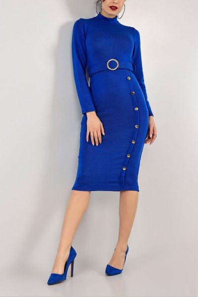 saks-mavisi-sahte-dugmeli-triko-elbise-142684