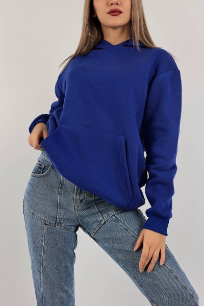 Saks Mavisi Şardonlu Bayan Sweat 136531