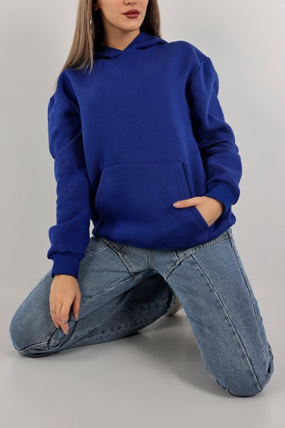 Saks Mavisi Şardonlu Bayan Sweat 136531
