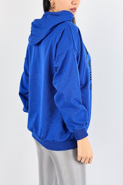 Saks Mavisi Şardonlu Bayan Sweat 88354