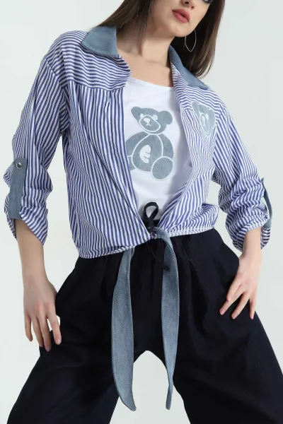 saks-mavisi-tisort-gomlek-nakis-detay-kadin-ikili-takim-357308