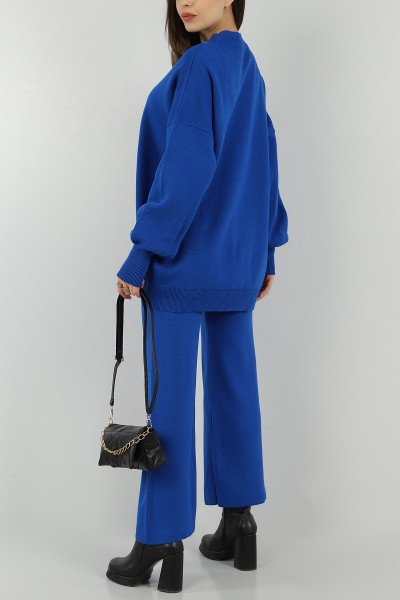 Saks Mavisi Tunik Pantolon Triko İkili Takım 147144