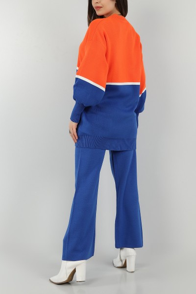 Saks Mavisi Tunik Pantolon Triko İkili Takım 147164