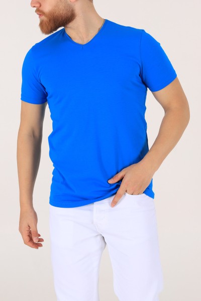 saks-mavisi-v-yaka-basic-erkek-tisort-172981