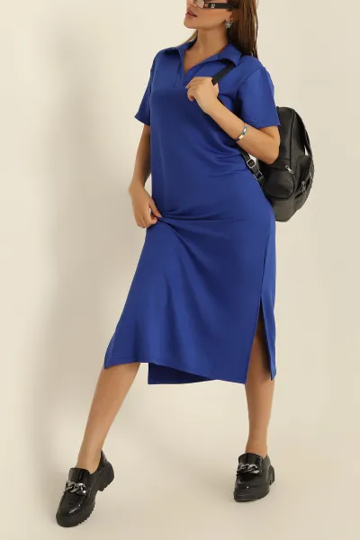 saks-mavisi-yakali-yirtmacli-modal-elbise-284434