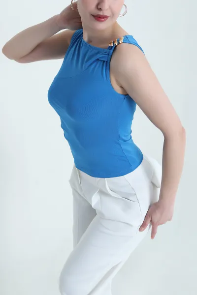 Saks Mavisi Yeni Sezon Süprem Kadın Bluz 446555