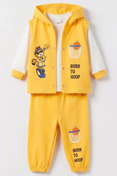 sari-1-2-yas-basket-baskili-kapusonlu-3lu-erkek-bebek-takim-479993