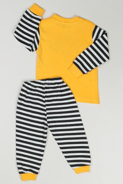 Sarı (1-3 Yaş) Kimyager Çocuk Baskılı Çocuk Pijama Takım 88638