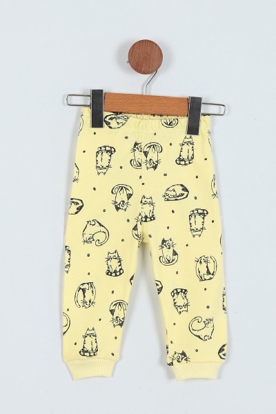 Sarı (1-3 Yaş) You Rock Baskılı Kız Çocuk Pijama Takım 219640