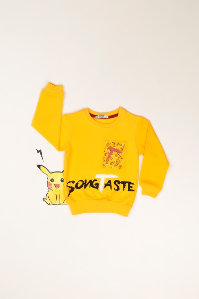 sari-1-4-yas-cepli-baskili-ici-sardonlu-erkek-cocuk-sweatshirt-82534