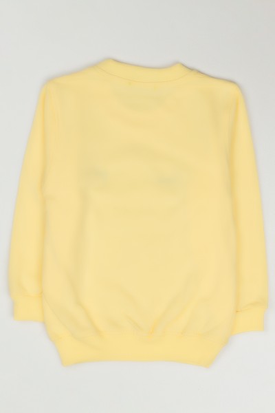 Sarı (1-4 Yaş) Pullu Çiçekli Kız Çocuk Sweatshirt 86124