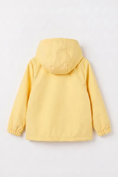 Sarı (1-5 Yaş)Kapüşonlu  Cebi Gözlü Bondit Kumaş Kız Bebek&Çocuk Mont 499304