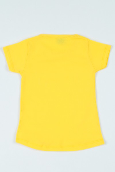 Sarı (1-6 yaş) Tavşan Baskılı Kız Çocuk Tişört 106914