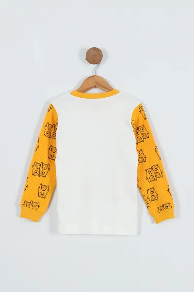 Sarı (1-9 Yaş) Baskılı Kız Çocuk Sweat 275793