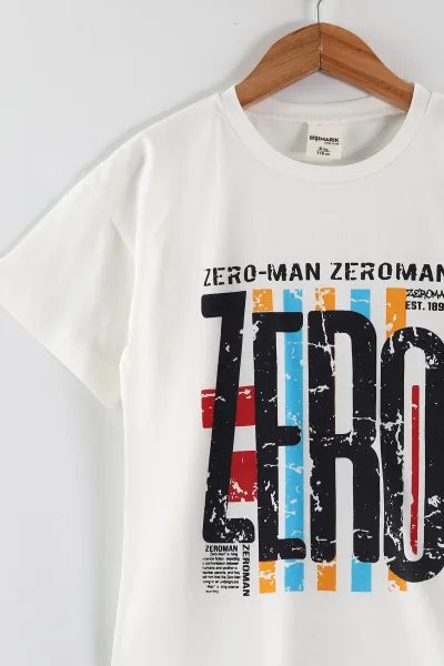 Sarı (1-9 Yaş)Zero Baskılı Tişörtlü ve Şortlu Erkek Çocuk Yazlık Takım 456437