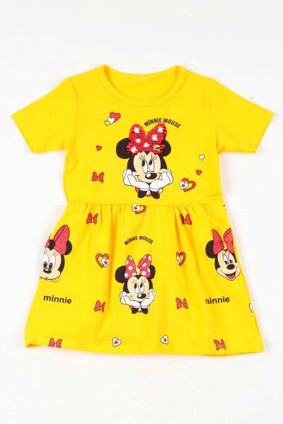sari-2-10-yas-minnie-mouse-kalpli-kiz-cocuk-elbise-108656