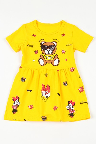 sari-2-10-yas-moschino-toy-baskili-kiz-cocuk-elbise-108648