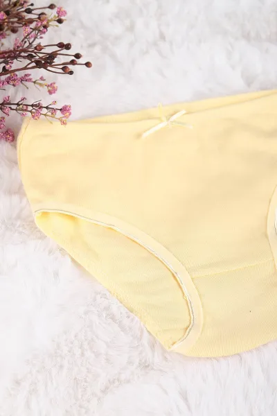 Sarı (2-11 Yaş) Fiyonklu Kız Çocuk Külot 233351