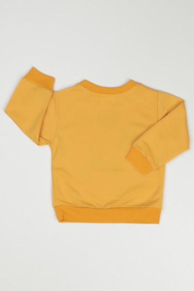 Sarı (2-5 Yaş) Mickey Mouse Baskılı Erkek Çocuk Sweatshirt 90262