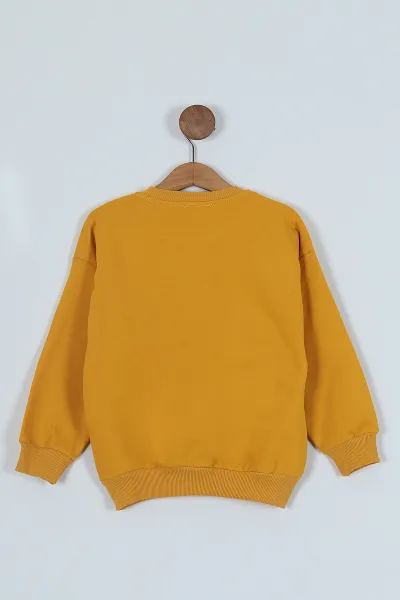 Sarı (2-6 Yaş)  Çicek Baskılı Kız Çocuk Sweatshirt 236265