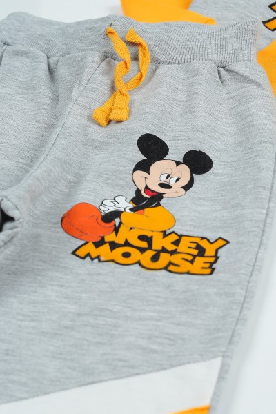 Sarı (2-8 Yaş) Mickey Mouse Baskılı Erkek Çocuk Takım 96615