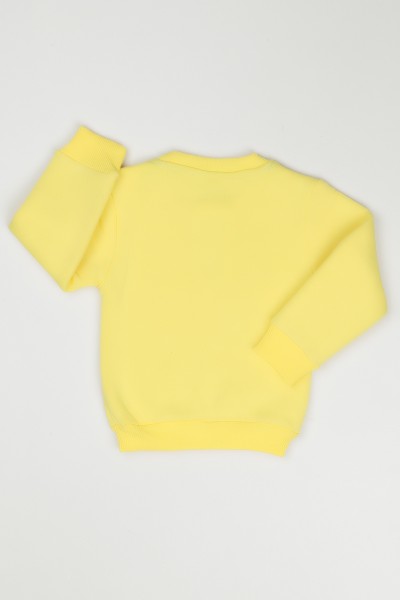Sarı (3-10 Yaş) Baskılı Kız Çocuk Sweatshirt 90282