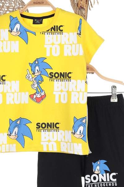 Sarı (3-10 Yaş) Born To Run Baskılı Erkek Çocuk Takım 171048