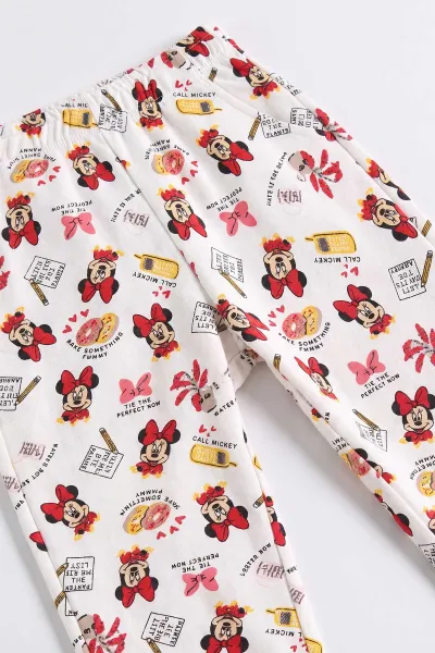 Sarı (3-10 Yaş)Karakter Baskılı Kız Çocuk Pijama Takımı 476906