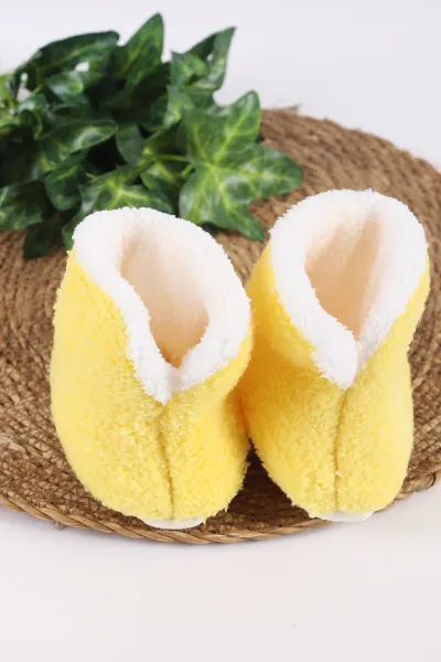 Sarı (3-6 Ay) Figürlü Peluş Bebek Kuzu Panduf 416462