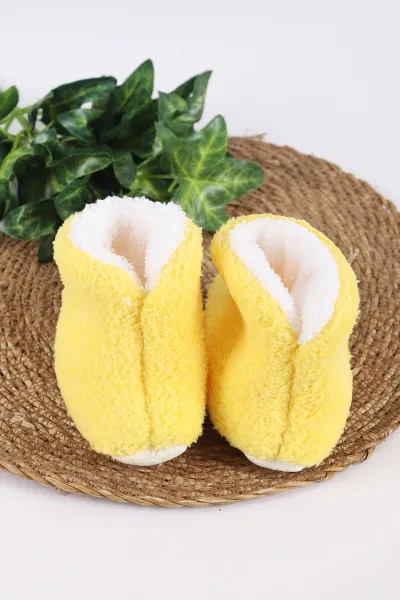 Sarı (3-6 Ay) Figürlü Peluş Bebek Kuzu Panduf 416464
