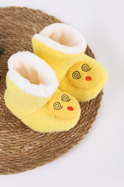 Sarı (3-6 Ay) Figürlü Peluş Bebek Kuzu Panduf 416466