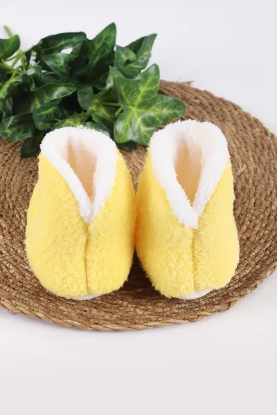 Sarı (3-6 Ay) Figürlü Peluş Bebek Kuzu Panduf 416466