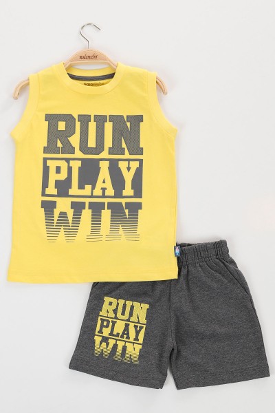 Sarı (3-6 yaş) Run Play Baskılı Erkek Çocuk Takım 121870