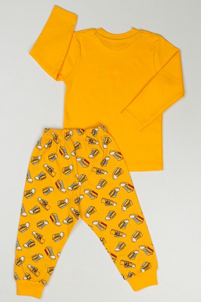 Sarı (3-6 Yaş) Yo Dude Baskılı Erkek Çocuk Pijama Takımı 88647