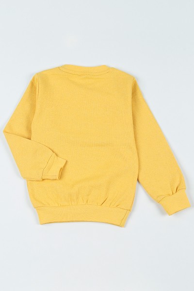 Sarı (3-7 Yaş) Love Baskılı Kız Çocuk Sweatshirt 92594