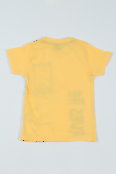 Sarı (3-7 Yaş) Street Style Erkek Çocuk Tişört 94534