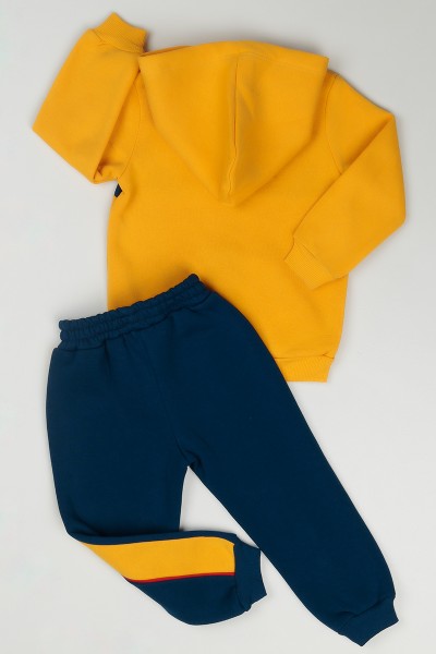 Sarı (3-7 Yaş) Street Wear Baskılı Erkek Çocuk Takım 85007