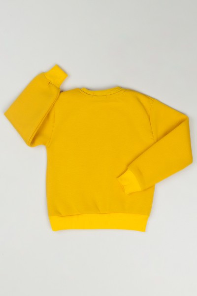 Sarı (3-7 Yaş) Style Baskılı Kız Çocuk Sweatshirt 86522