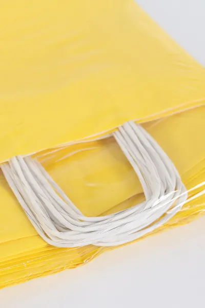 Sarı 31x12x41 Büküm Saplı Çanta 5'li 301137