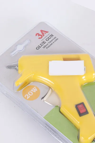 Sarı 3A 20W Anahtarlı Elektrikli Sıcak Silikon Tabancası 384676