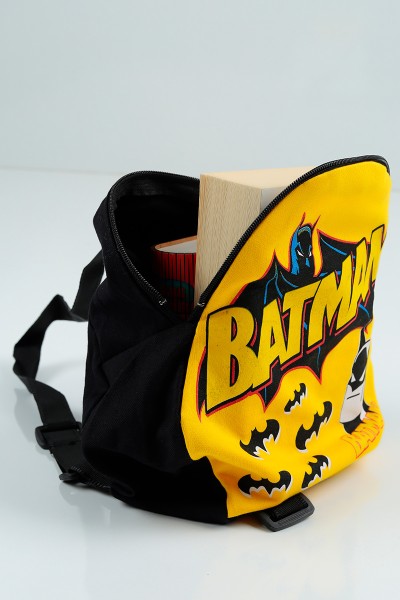 Sarı (5-8 Yaş) Batman Baskılı Çantalı Erkek Çocuk Takım 96697