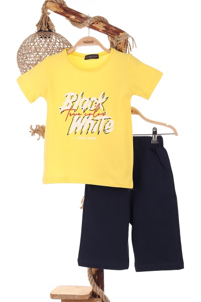 sari-5-8-yas-black-white-baskili-sortlu-erkek-cocuk-takim-170164