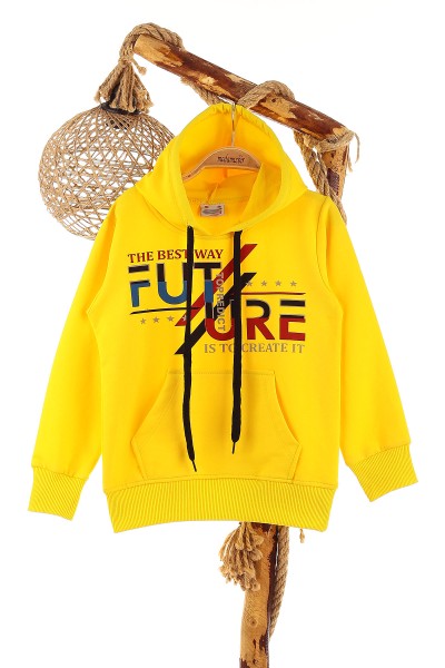 sari-5-8-yas-future-baskili-kapusonlu-erkek-cocuk-sweat-152710