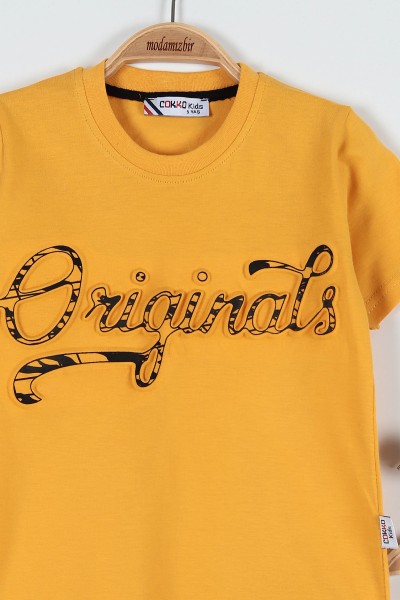 Sarı (5-8 Yaş) Originals Baskılı Şortlu Erkek Çocuk Takım 182934