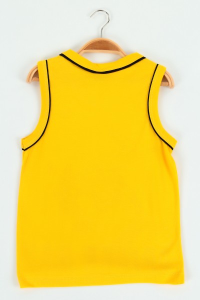 Sarı (5-8 yaş)Kolsuz Spıder-Man Baskılı Erkek Çocuk Tişört 121063