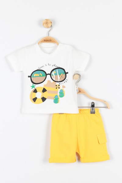 sari-6-24-ay-gozluk-tatil-baskili-kargo-cepli-sortlu-erkek-bebe-takim-173491