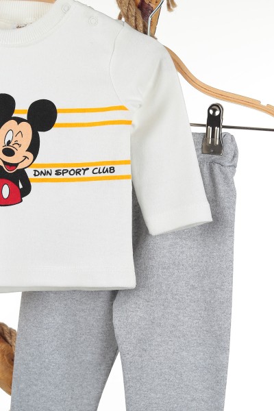 Sarı (6-24 Ay) Mickey Baskılı Üçlü Erkek Takım 143585