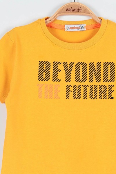 Sarı (6-9 Yaş) Beyond Future Baskılı Şortlu Erkek Çocuk Takım 190649